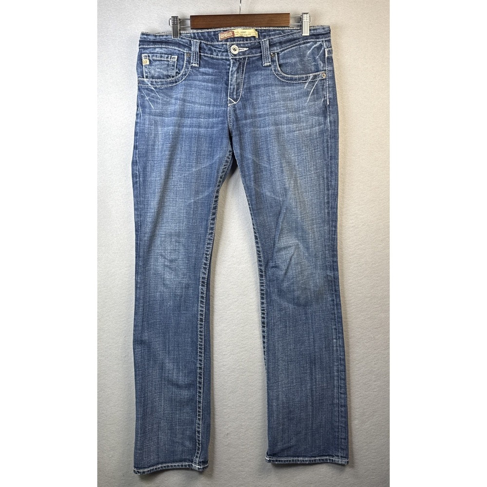 Big Star Remy Jeans Womens 31x33 Blue Flap‎ Low Rise Bootcut Embroidered Cowgirl